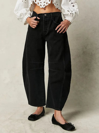 Wide Leg Jeans with Pockets