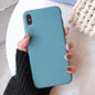 Solid Color Silicone Couples Cases For iphone Cute Candy Color Soft Phone Case