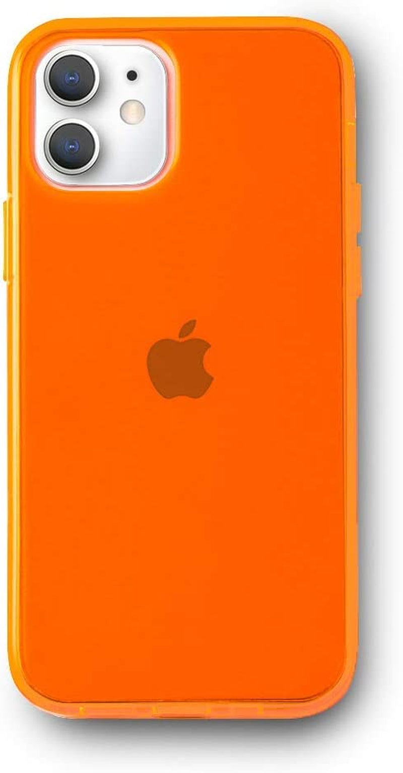 - Iphone 11 Neon Orange Clear Protective Case, TPU and Polycarbonate Shock-Absorbing Bright Cover - Crack Proof with a Gloss Finish - Full Iphone Protection