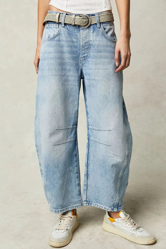 Wide Leg Jeans with Pockets