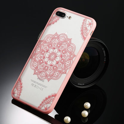 Floral Phone Case For Apple iPhone 7 8 6 6s 5 5s SE Plus Lace Flower Hard PC Cases Back Cover For iPhone X XR XS Max