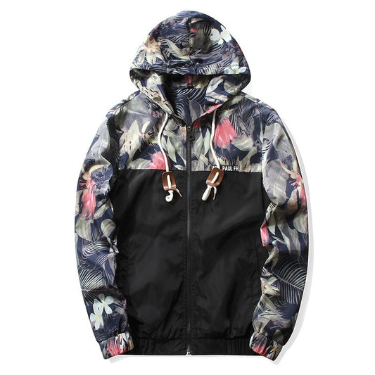 Mens Hooded Jackets Slim Fit Long Sleeve Homme Trendy Windbreaker Coat Brand Clothing