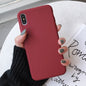 Solid Color Silicone Couples Cases For iphone Cute Candy Color Soft Phone Case