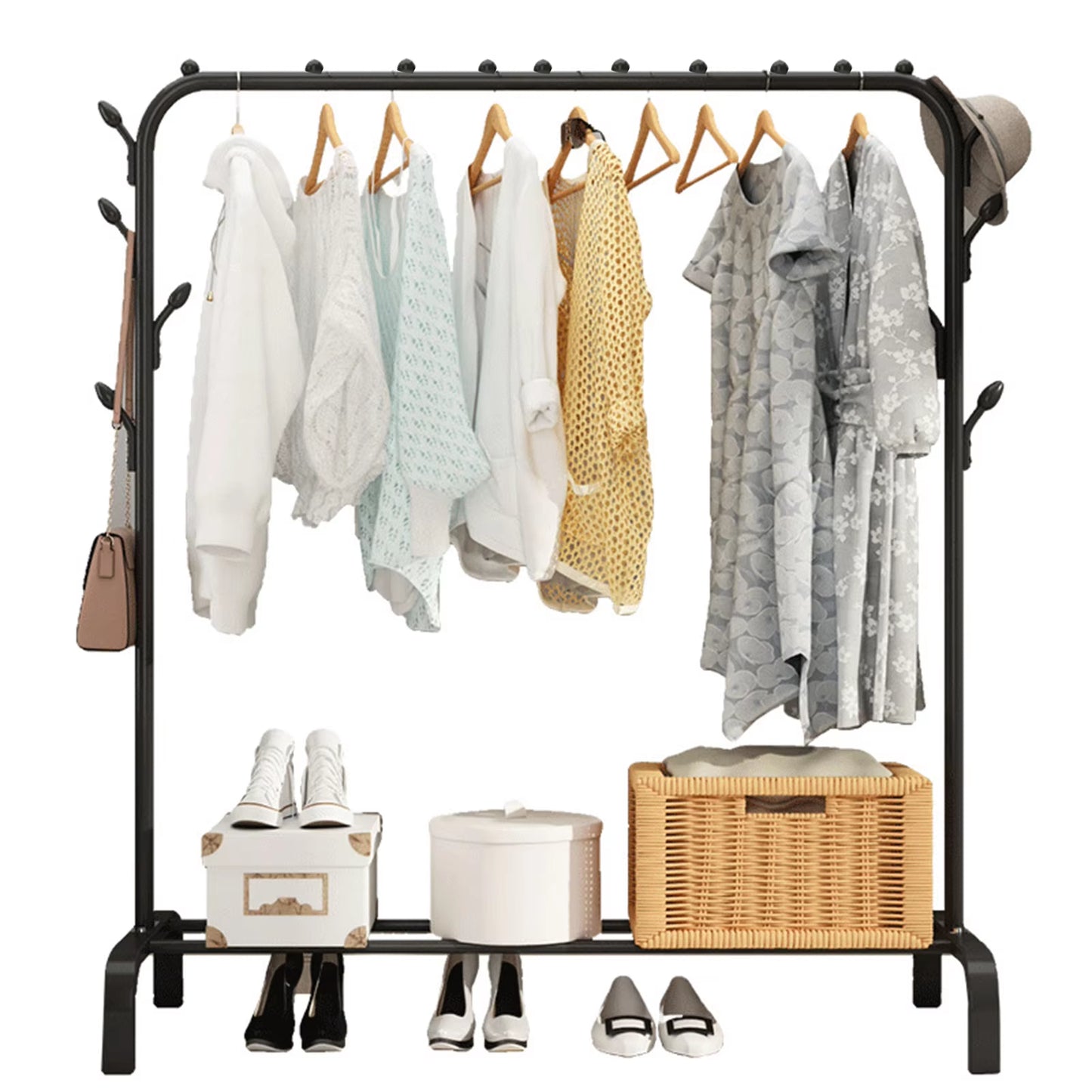 Floor Standing Clothes Rack, Single Pole Clothes Drying Rack, Simple Clothes Drying Pole, Clothes Rack