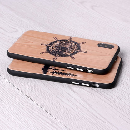 Imitative Wood Cover For 6 7 7Plus 8 8Plus X XS Max 3D Relief Elephone Vintage Style Phone Cases Cover Capa Fundas