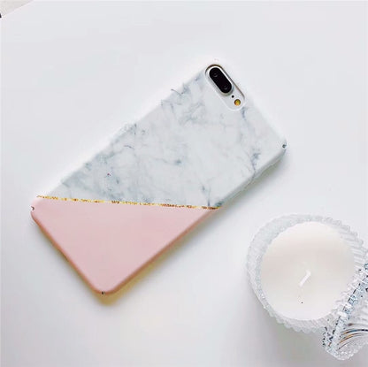 Hard PC Marble Case for iphone XS Max XR X 10 Fashion Green Leaves Full Cover Matte Phone Cases for iphone 7 7plus 6s 6 8 plus