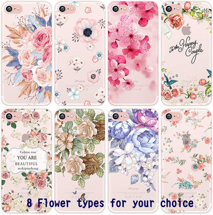 Iphone XR Case 3D Relief Flower Silicon Phone Case for XR Rose Floral Cases Soft TPU XR Cover (5619, XR)