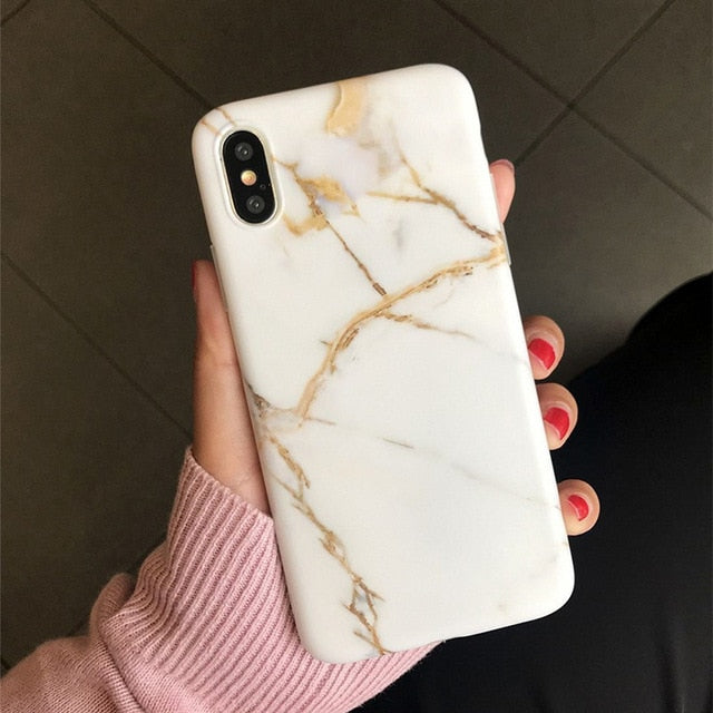 Vintage Marble Case For iPhone X XR XS Max 7 8 Plus Soft TPU Silicone Cover Cases For iPhone 8 7 6 6S Plus Back Capa