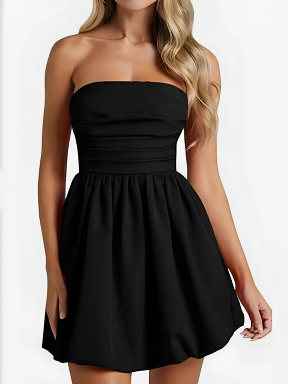 Ruched Tube Mini Dress