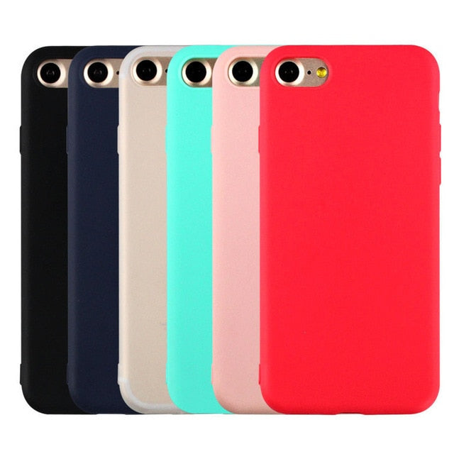 Silicone Matte Case For iPhone 11 Pro Max Case Soft Back Cover For iPhone 11 X 6 6s 7 7 Plus 8 8 Plus Protective Cases