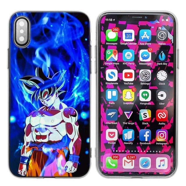 Silicone Case Cover for iPhone XS X Max XR 7 8 6 6s Plus 5 5S SE 5C 7Plus 7+ Phone Cases Coque Dragon Ball Z Anime Goku Cartoon