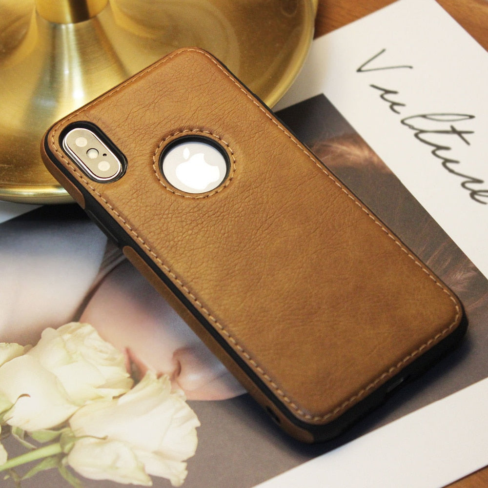 Luxury Slim PU Leather Case for iPhone XS Max XR Ultra Thin Phone Cases Cover For iphone X 8 7 Plus 6 6s Case Coque Fundas Capa