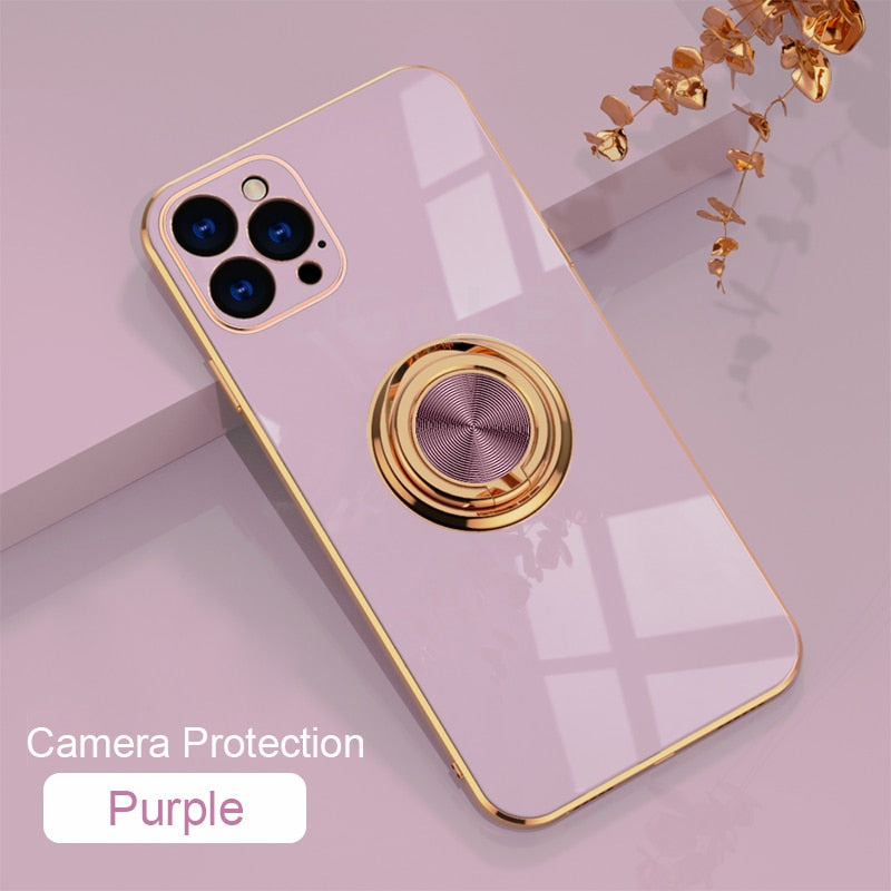 Original Silicone Cover For iPhone 12 12 Pro Max 11 Pro Max Cover Case For iPhone 12 mini luxury Plating Phone Case for iphone11