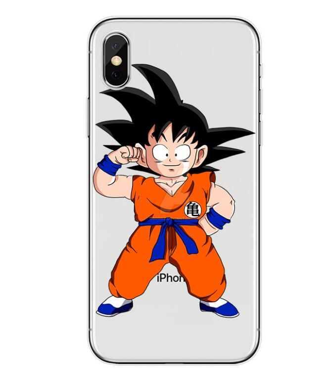 Silicone Case Cover for iPhone XS X Max XR 7 8 6 6s Plus 5 5S SE 5C 7Plus 7+ Phone Cases Coque Dragon Ball Z Anime Goku Cartoon