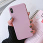 Solid Color Silicone Couples Cases For iphone Cute Candy Color Soft Phone Case