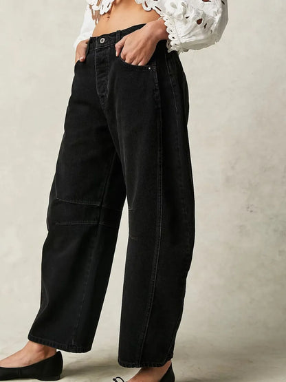 Wide Leg Jeans with Pockets