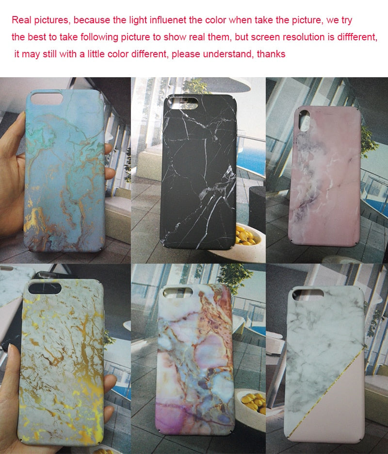 Hard PC Marble Case for iphone XS Max XR X 10 Fashion Green Leaves Full Cover Matte Phone Cases for iphone 7 7plus 6s 6 8 plus