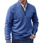 Men's Zipper Stand up Collar Sweater Wool Men's Warm Sweater