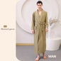 Thin satin bathrobe with quick drying water absorption for couples women's long and plus size yukata for men