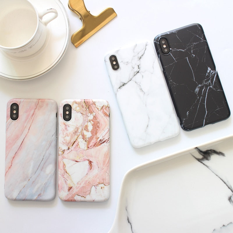 Vintage Marble Case For iPhone X XR XS Max 7 8 Plus Soft TPU Silicone Cover Cases For iPhone 8 7 6 6S Plus Back Capa