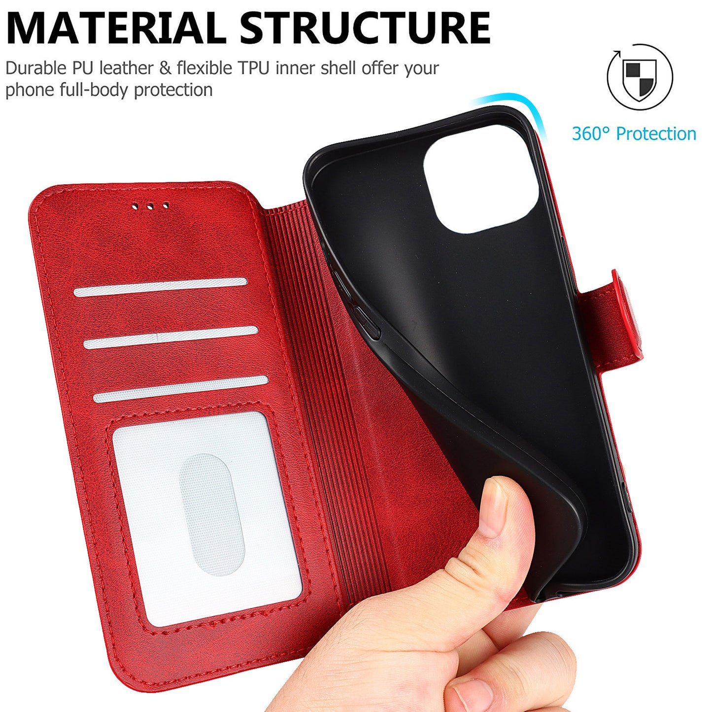 Suitable for IP13PROMAX flip phone leather case, card insertion protective cover, 12pro anti drop phone case