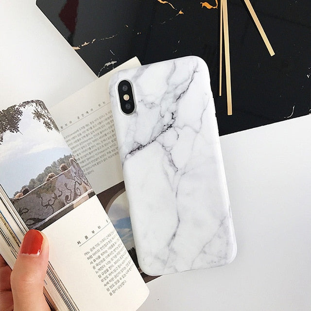 Vintage Marble Case For iPhone X XR XS Max 7 8 Plus Soft TPU Silicone Cover Cases For iPhone 8 7 6 6S Plus Back Capa