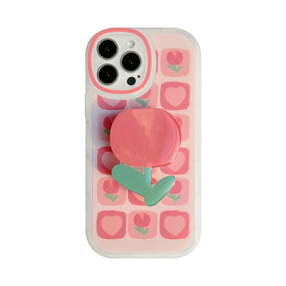 Summer Tulips for iPhone 13 Cases Precise Hole Position PVC Mobile Phone Soft Case