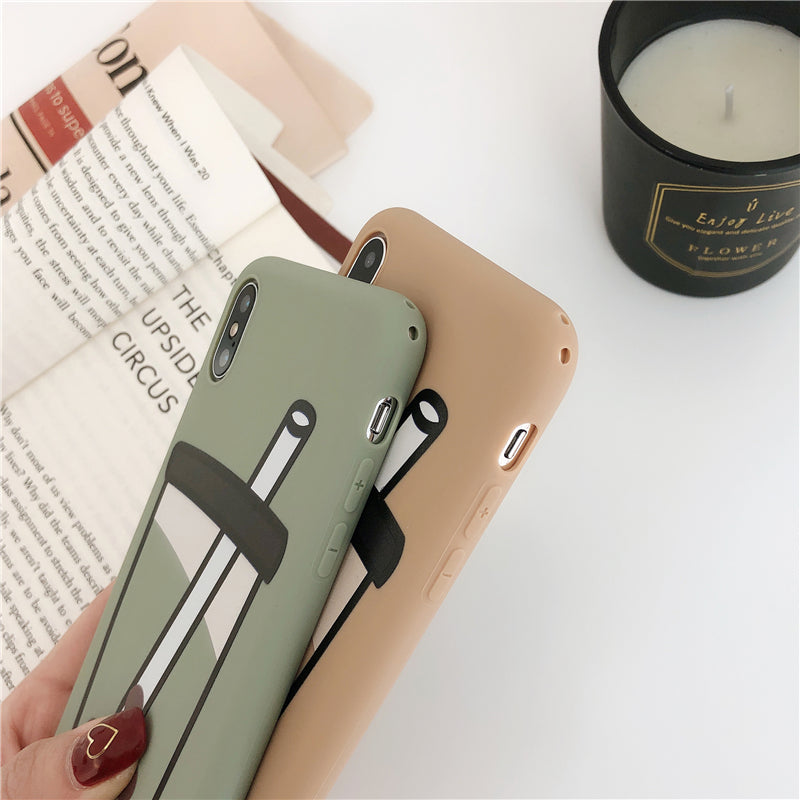 Cute Bubble tea Matte phone case for iphone XR XS Max Cases For iPhone X 6 6S 7 8 Plus Soft TPU silicon Funny back cover