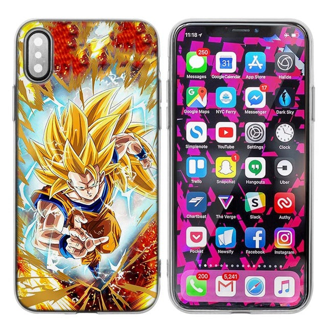 Silicone Case Cover for iPhone XS X Max XR 7 8 6 6s Plus 5 5S SE 5C 7Plus 7+ Phone Cases Coque Dragon Ball Z Anime Goku Cartoon