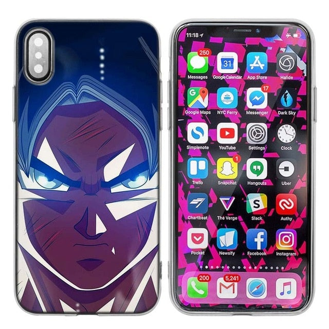 Silicone Case Cover for iPhone XS X Max XR 7 8 6 6s Plus 5 5S SE 5C 7Plus 7+ Phone Cases Coque Dragon Ball Z Anime Goku Cartoon