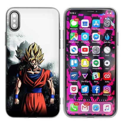 Silicone Case Cover for iPhone XS X Max XR 7 8 6 6s Plus 5 5S SE 5C 7Plus 7+ Phone Cases Coque Dragon Ball Z Anime Goku Cartoon