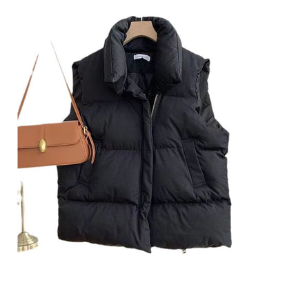 Autumn and winter short down cotton vest women's versatile jacket trend