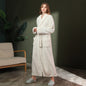 Women's double-sided thick couple bathrobe long autumn and winter coral fleece men's ankle length winter nightgown robe