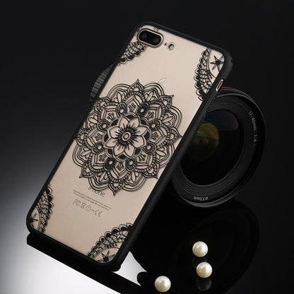 Floral Phone Case For Apple iPhone 7 8 6 6s 5 5s SE Plus Lace Flower Hard PC Cases Back Cover For iPhone X XR XS Max