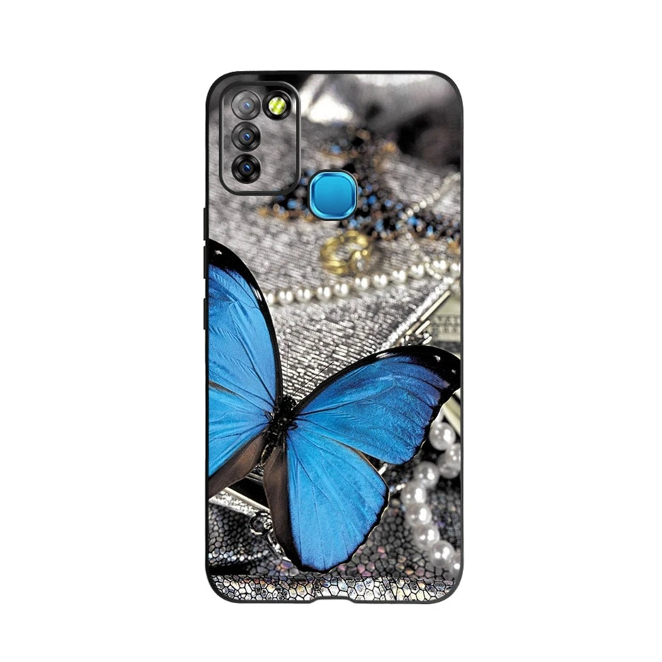 For Infinix Smart 5 Case X657 X657C Beautiful Flower Butterfly Soft Silicone Phone Cases For Infinix Smart 5 Smart5 Cover Fundas