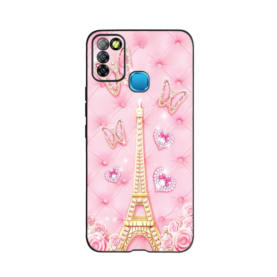 For Infinix Smart 5 Case X657 X657C Beautiful Flower Butterfly Soft Silicone Phone Cases For Infinix Smart 5 Smart5 Cover Fundas