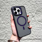 Magnetic Luxury Matte Armor Shockproof Holder Stand Phone Case For iPhone 11 12 13 14 15 16 Plus Pro Max Clean Protective Cover