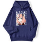 Winter Female Hoodies Anime Anya-Spy X Family Art Printed Sweatshirt Drop Sleeves Pocket Top Strecth Warm Funny Woman Streetwear