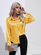 Satin Silk Long Sleeve Blouse