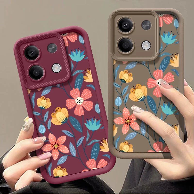 Colorful Flowers Phone Case For Xiaomi Poco F6 X6 X5 M6 Pro 13T 11T Redmi Note 13 12 11 Pro 5G 11S Soft TPU Silicone Back Cover