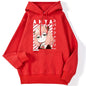 Winter Female Hoodies Anime Anya-Spy X Family Art Printed Sweatshirt Drop Sleeves Pocket Top Strecth Warm Funny Woman Streetwear