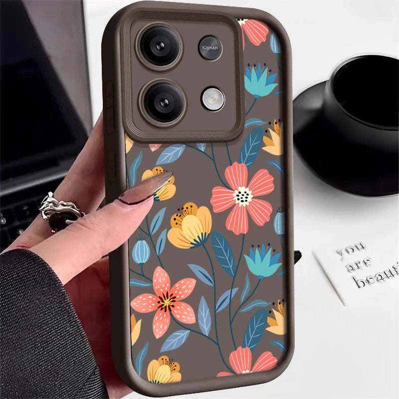 Colorful Flowers Phone Case For Xiaomi Poco F6 X6 X5 M6 Pro 13T 11T Redmi Note 13 12 11 Pro 5G 11S Soft TPU Silicone Back Cover