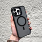 Magnetic Luxury Matte Armor Shockproof Holder Stand Phone Case For iPhone 11 12 13 14 15 16 Plus Pro Max Clean Protective Cover