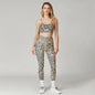 Leopard Print Yoga Set Women Clothing Tracksuits Quick Dry Women's Fitness Pants Sets Woman Outfits Women’s Gym Pants Suit