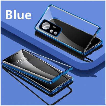 360 Double Sided Magnetic Glass Case For Xiaomi Mi 10 14 15 Pro 13 Lite Cover Mi 11 12 12S 12X 13 Lite Pro Camera Lens Protector