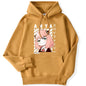 Winter Female Hoodies Anime Anya-Spy X Family Art Printed Sweatshirt Drop Sleeves Pocket Top Strecth Warm Funny Woman Streetwear