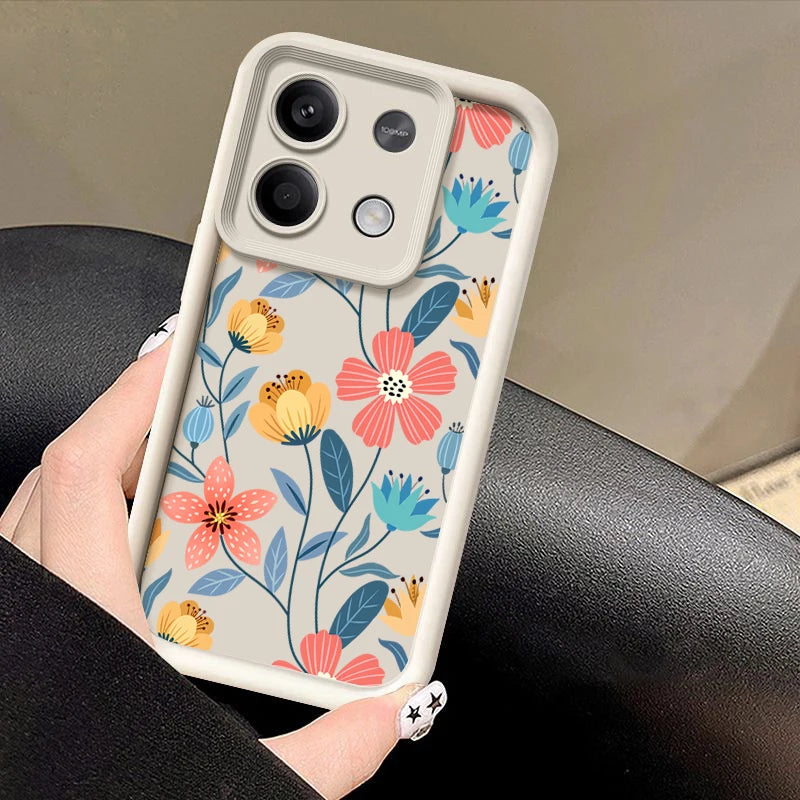 Colorful Flowers Phone Case For Xiaomi Poco F6 X6 X5 M6 Pro 13T 11T Redmi Note 13 12 11 Pro 5G 11S Soft TPU Silicone Back Cover