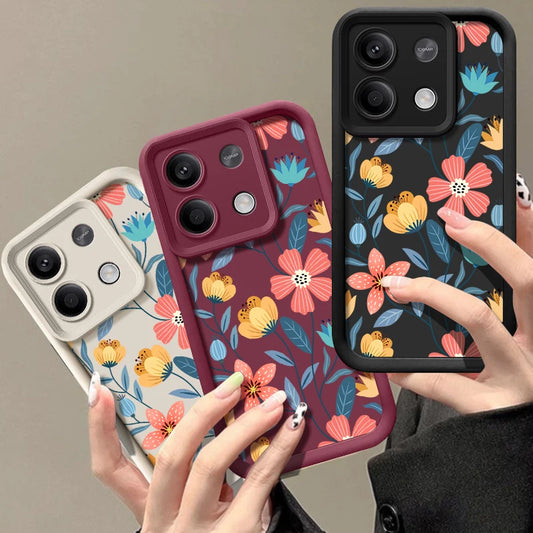 Colorful Flowers Phone Case For Xiaomi Poco F6 X6 X5 M6 Pro 13T 11T Redmi Note 13 12 11 Pro 5G 11S Soft TPU Silicone Back Cover