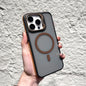 Magnetic Luxury Matte Armor Shockproof Holder Stand Phone Case For iPhone 11 12 13 14 15 16 Plus Pro Max Clean Protective Cover