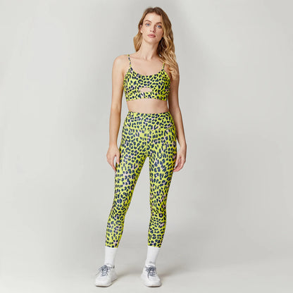 Leopard Print Yoga Set Women Clothing Tracksuits Quick Dry Women's Fitness Pants Sets Woman Outfits Women’s Gym Pants Suit